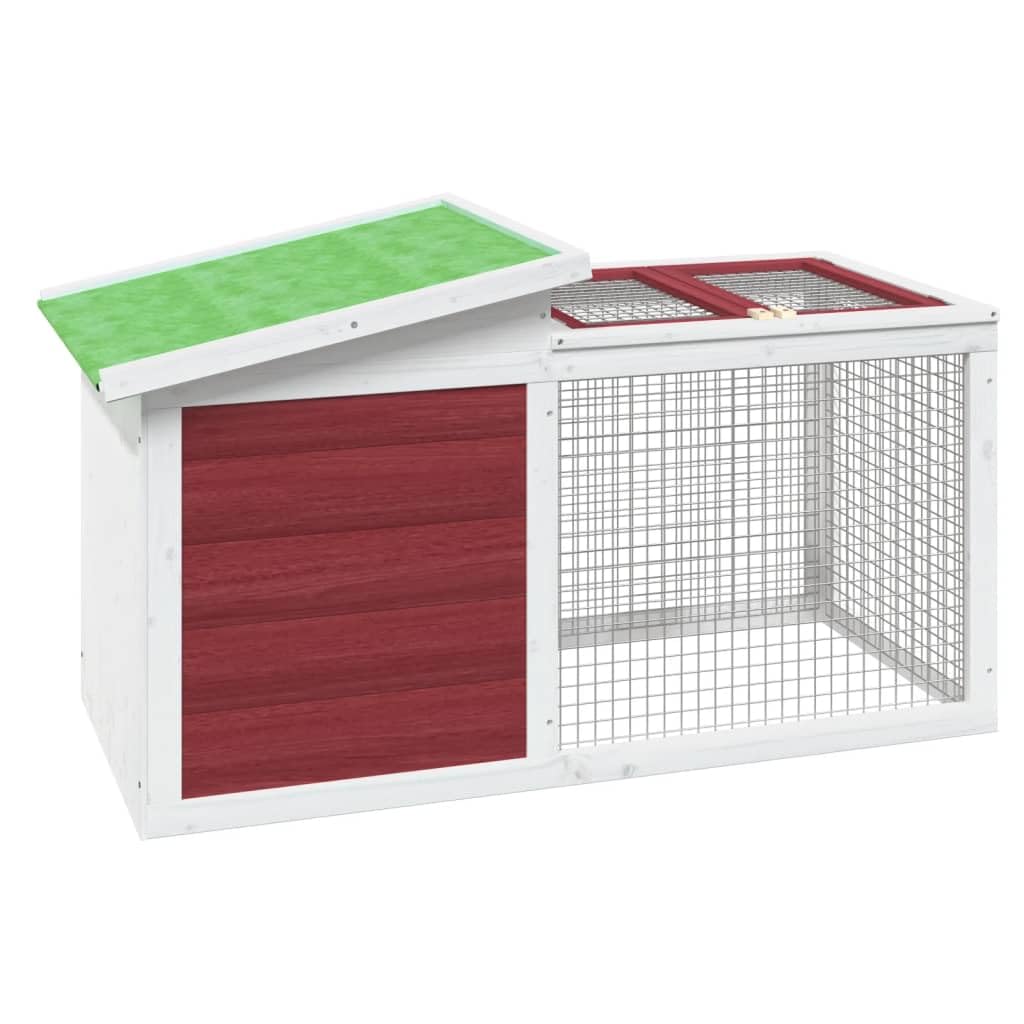 Conejera de Madera Maciza de Pino Mocha 100,5x54x55 cm, CIADAZ Jaula Cobaya, Jaulas para Conejos, Jaula Hamster, Casa Conejo, Casita Conejo, Nido Conejo