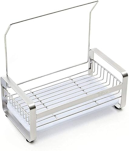 Miniatura 4 de Soporte de esponja – Organizador de fregadero de cocina – Bandeja de fregadero – Soporte de jabón de acero inoxidable SUS304, 9.45 x 5.15 x 8.1
