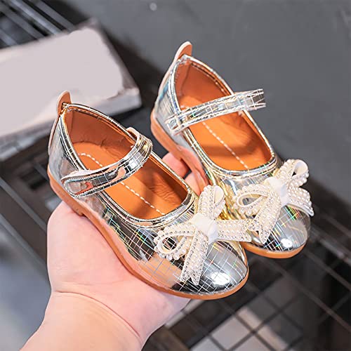 Toddler Girl Boots Size 9 Shoes Flat Lightweight Pearl Bow Cute Dress Shoes3