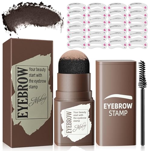 Eyebrow Stamp Kit, Eyebrow Stencils for Shaping Brow Stamp, Black Brown - image 1
