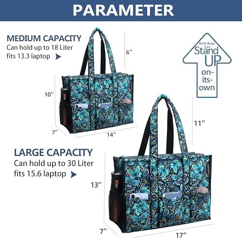 Image of Nurse Bags for Work Nursing Bag Multiple Pockets Waterproof Organizing Zip Top Clinical Bag for Nursing Students Home Health
