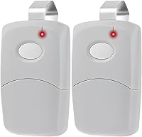 GarageStop 2-Pack Linear Multicode 308911 Remote: 10-DIP Switch 300MHz Garage Door Opener Clicker Replacement