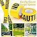 Yeaqee 10 Rolls 3 Inch x 1000 Feet Construction Tape Waterproof Safety Warning, Construction Caution Tape Roll for Danger Hazardous Area Halloween Party Decor(Yellow,Caution)