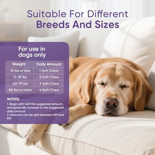 Image of Calming Chews for Dogs 200pc Dog Calming Treat and Bites with Melatonin - Calming Treats for Dogs Puppy Melatonin Sleep Aid Calm Dog with Noise,Thunder,Barking,Separation,Chewing