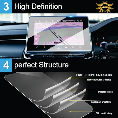 Image of Economista ☆☆☆☆☆ Drive In Luxury With 9H Hardness Car Screen Protector! Scratch & Water Resistant For Premium Protection! Specifically Tailored For Toyota Hyryder S Variant [Matte, (7 Inch)]