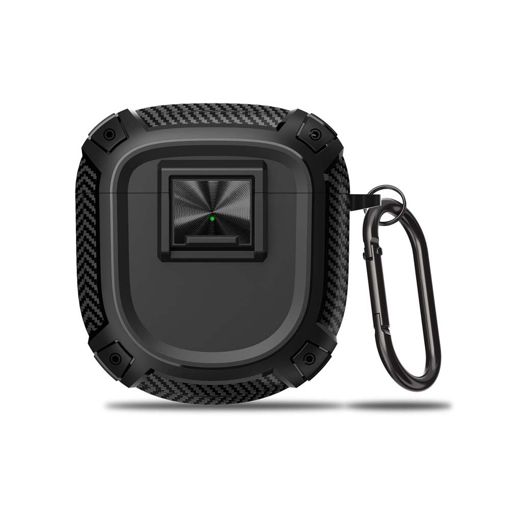 Etui dla Bose QuietComfort Earbuds II, [Shockproof] Wytrzymały TPU Ochronne Etui z Karabinkiem, Pełna Ochrona Ciała, kompatybilny z Bose QuietComfort Earbuds II-Czarny