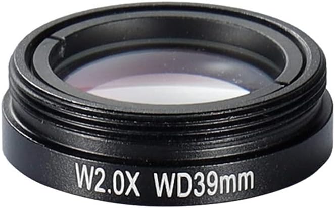 顕微鏡キット 大型工業ズーム顕微鏡レンズ 顕微鏡レンズアダプター(2X objective lens)