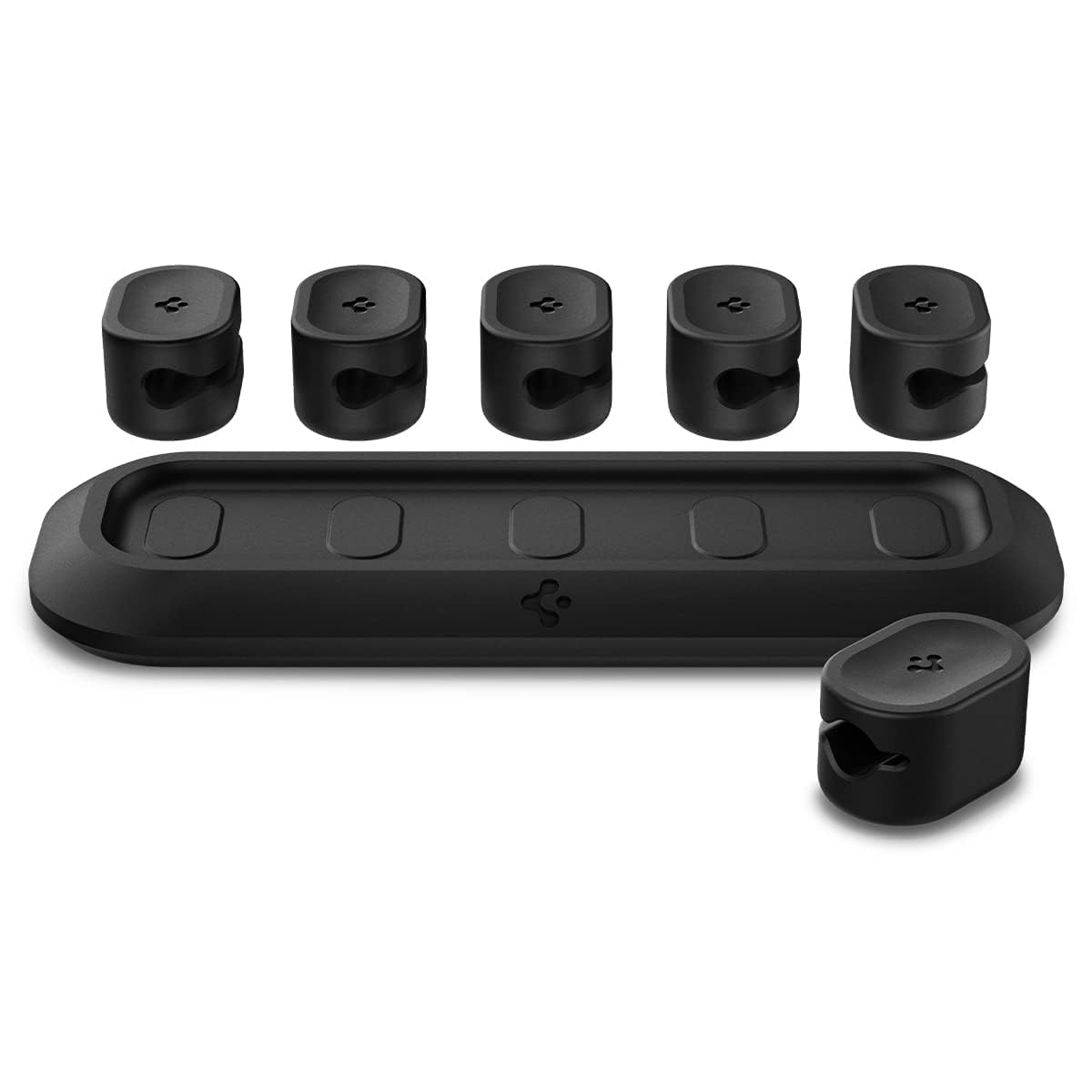 Spigen LD101 Magnetic Cable Holder, Cable Management, Desktop Multipurpose Cable Organizer, 6-Clip Cord Keeper for USB-C and HDMI Wires - Black (B0B7MFZ2SH) Amazon Price History, Amazon Price Tracker