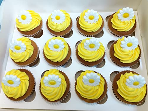 Cakesupplyshop Celebrations 2008EDT 24Pk White Daisies Sugar Decoration Toppers For Cakes Cupcakes Cake Pops thumb #2