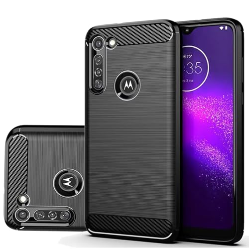 Gufuwo Funda para Moto G8 Power Case, para Motorola G8 Power XT2041-1 Estilo Delgado de Fibra de Carbono con Respaldo Suave de TPU Funda Protectora para Motorola Moto G8 Power Negro