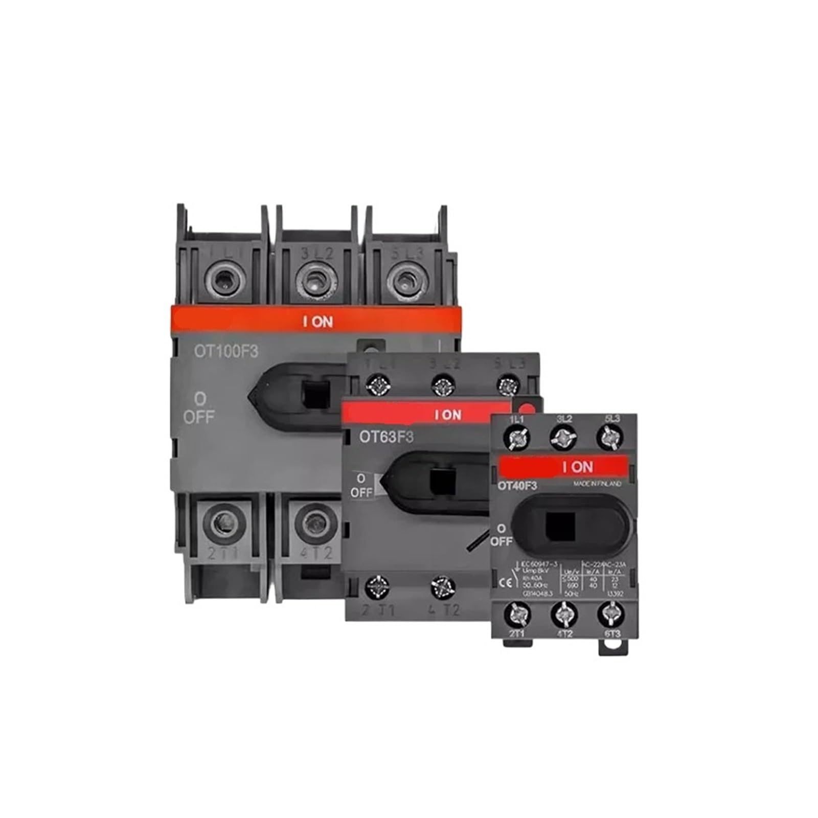 Interrupteur OT40F3 OT63F3 OT125F3 sectionneur triphasé pour armoire rail DIN