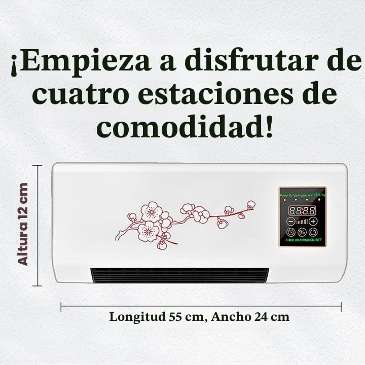 Mini Unidad de Aire Acondicionado portátil de Pared con refrigeración y calefacción rápidas y silenciosas, no Requiere instalación.