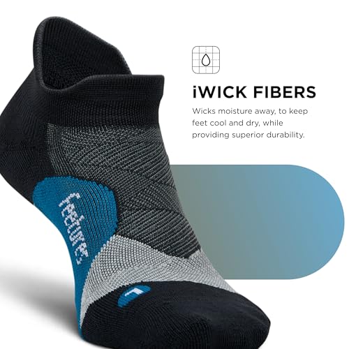 Image of Feetures Elite Light Cushion No Show Tab Sock Wave