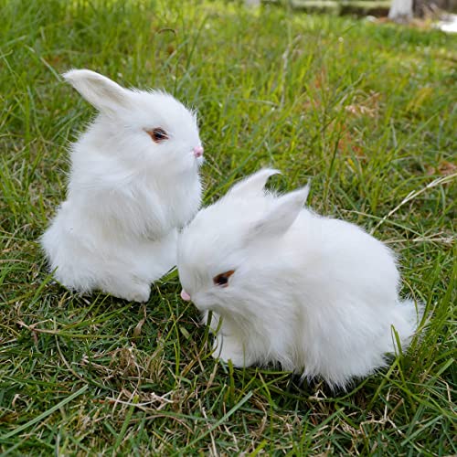 Packof2easterrabbitsfigurinesminifurrybunniesforbasketbabyshowerkidsnewbornphotographprophomeshelfdeskdecorativestatuewhite Urban Country Home Decor Pack of 2 easter rabbits figurines mini furry bunnies for basketbaby shower kids newbornphotograph prophome shelf desk decorative statue white urban country home decor