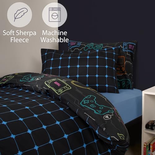 OHS Gaming Bedding Single Duvet Covers, Winter Quilt Cover Ultra Soft Comfy Black Bedding for Boys Single Duvet Covers Set Boys Duvet with Pillowcase - Cosy Home Interiors OHS Gaming Bedding Single Duvet Covers, Winter Quilt Cover Ultra Soft Comfy Black Bedding for Boys Single Duvet Covers Set Boys Duvet with Pillowcase - Image 4