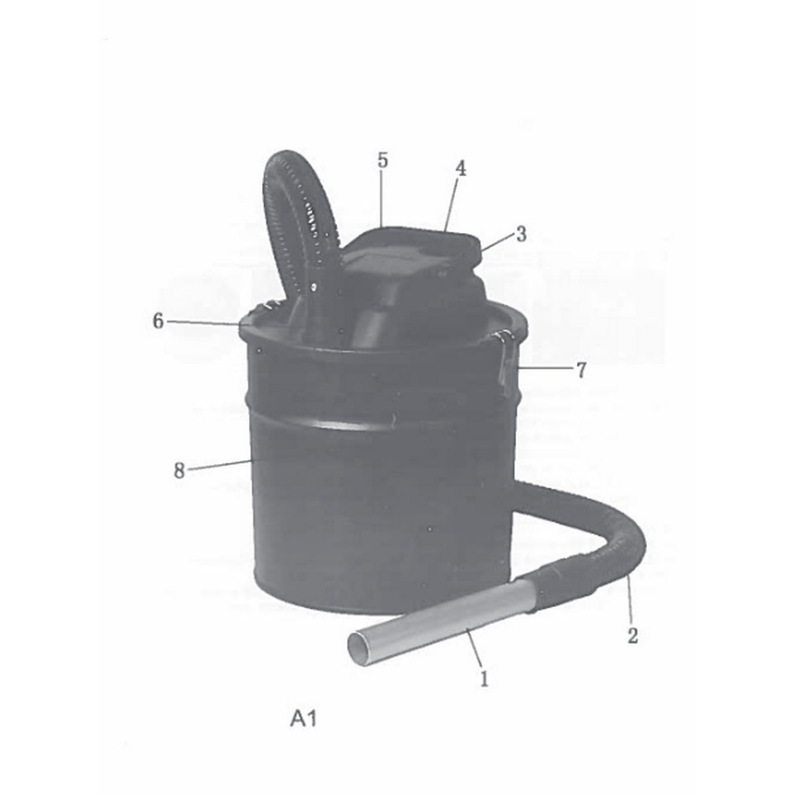 Teporus 8014211089886 - Aspirador de cenizas, 20 L, multicolor