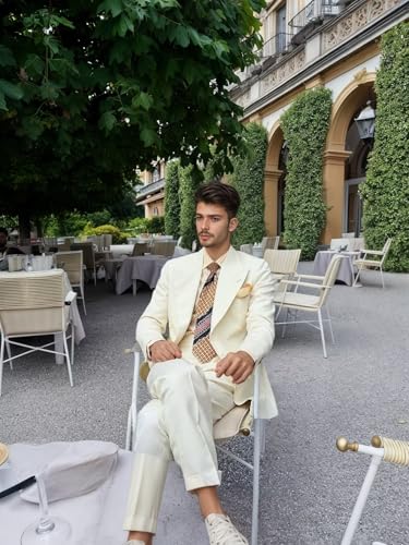 Men's Suits 2 Piece Double Breasted 6 Button Fashion Mens Suit Double Vents Peak Lapel Suits for Men for Wedding3