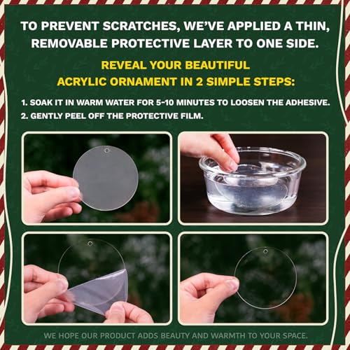 HEXMOZ Baptism Gifts - Christening Gifts for Boys Girls Kids Adults Men Women - Baby Boy, Girl Catholic Baptism Gift for Godson, Goddaughter - Cross God Bless Baptized Acrylic Christmas Ornament 2024