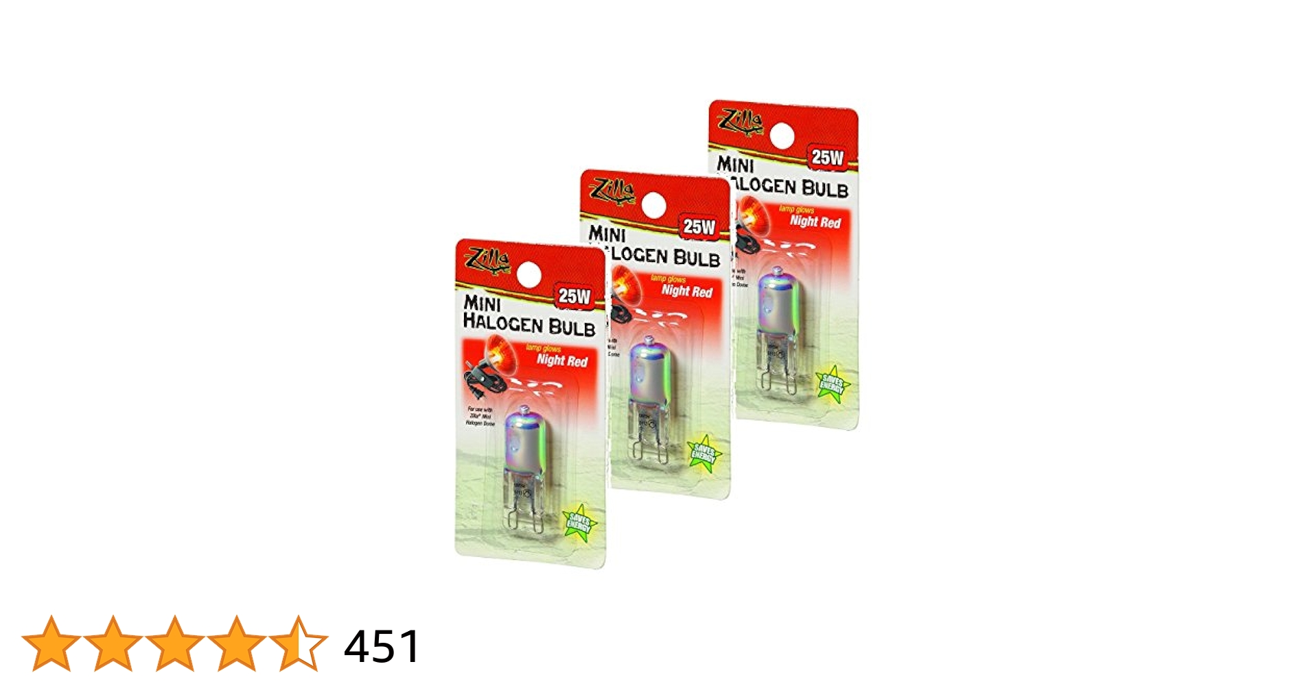 Amazon.com : Zilla Mini Halogen Lamp Reptile Bulb, 25-watt