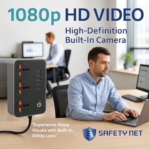 Image of SAFETYNET 1080P Full HD WiFi Security Camera | 24 /7 Continuous Power | iWFCam App Live View | Motion Detection | Loop Recording | Mobile & PC Monitoring (Extension Board Camera)