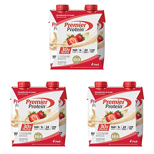 Premier Protein 30G Shakes Strawberries Cream 11 Fluid Ounces, Strawberry Shake, 11 Fl Oz (Pack Of 12) #TOP11