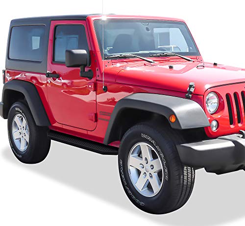 Estribos de aluminio 6 pulgadas negros para Jeep Wrangler JK miniatura 6