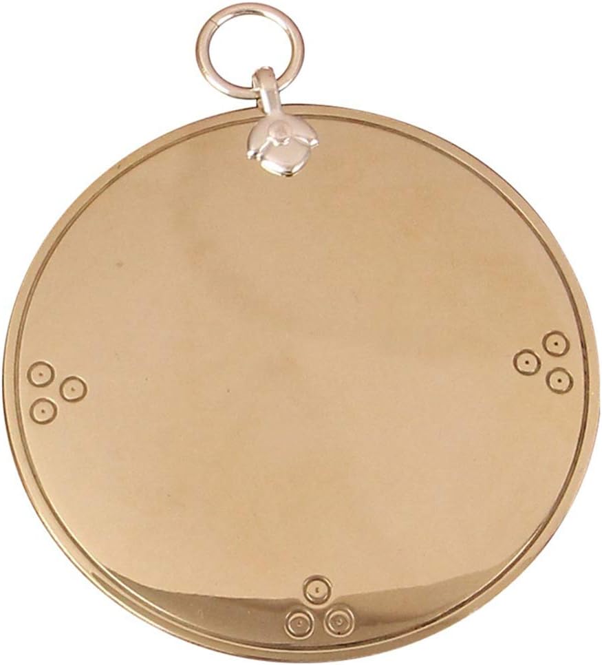 2.5Inch Feng Shui Bagua Brass Evil Mirror Manual Gossip Mirrors Geomancy Double-Sided Concave Convex for Hanging on Doors, Balconies, Windows, Living Rooms, Buddhist Altar