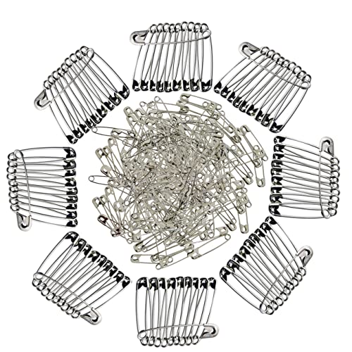 NiftyPlaza - Safety Pins 1-1/16 inch Safety Pins, 1000 Silver Safety Pins for Clothes, Safety pins Bulk, Rust Resistant pins for Clothes, Diapers, Laundry, Hijab and More