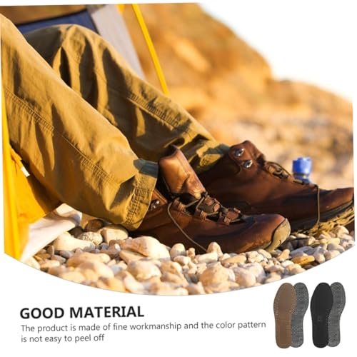 2 pares de plantillas de cuero transpirables para hombre miniatura 4