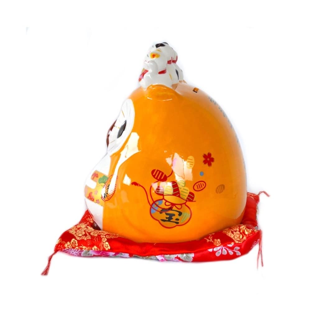 Amazon.co.jp: ねこ乗せ大ふくろう ar21065 幸福平安祈願 招き猫 招福