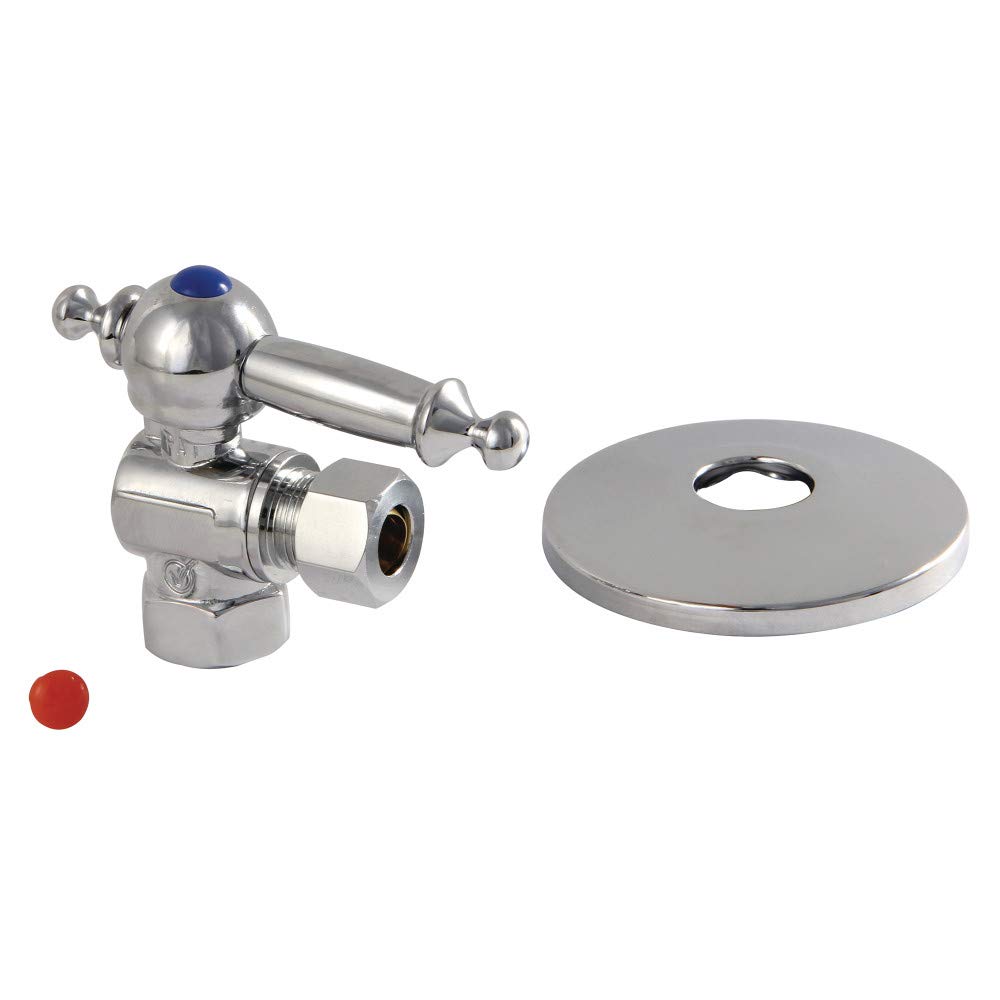 Robinet d'arrêt d'équerre Kingston Brass CC33101TLK pour rénovation de salle de bain