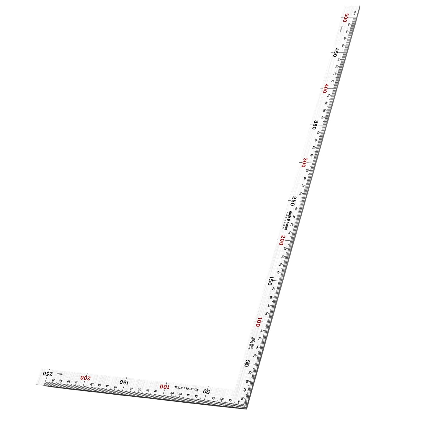 Metal Corner Measuring Ruler L Square Tool with Double Sided Scale for Woodworking and Installation Layout Work Carpenter Square Layout L Ruler Measuring Tool Corner Metal Scribing Carpentry Guide
