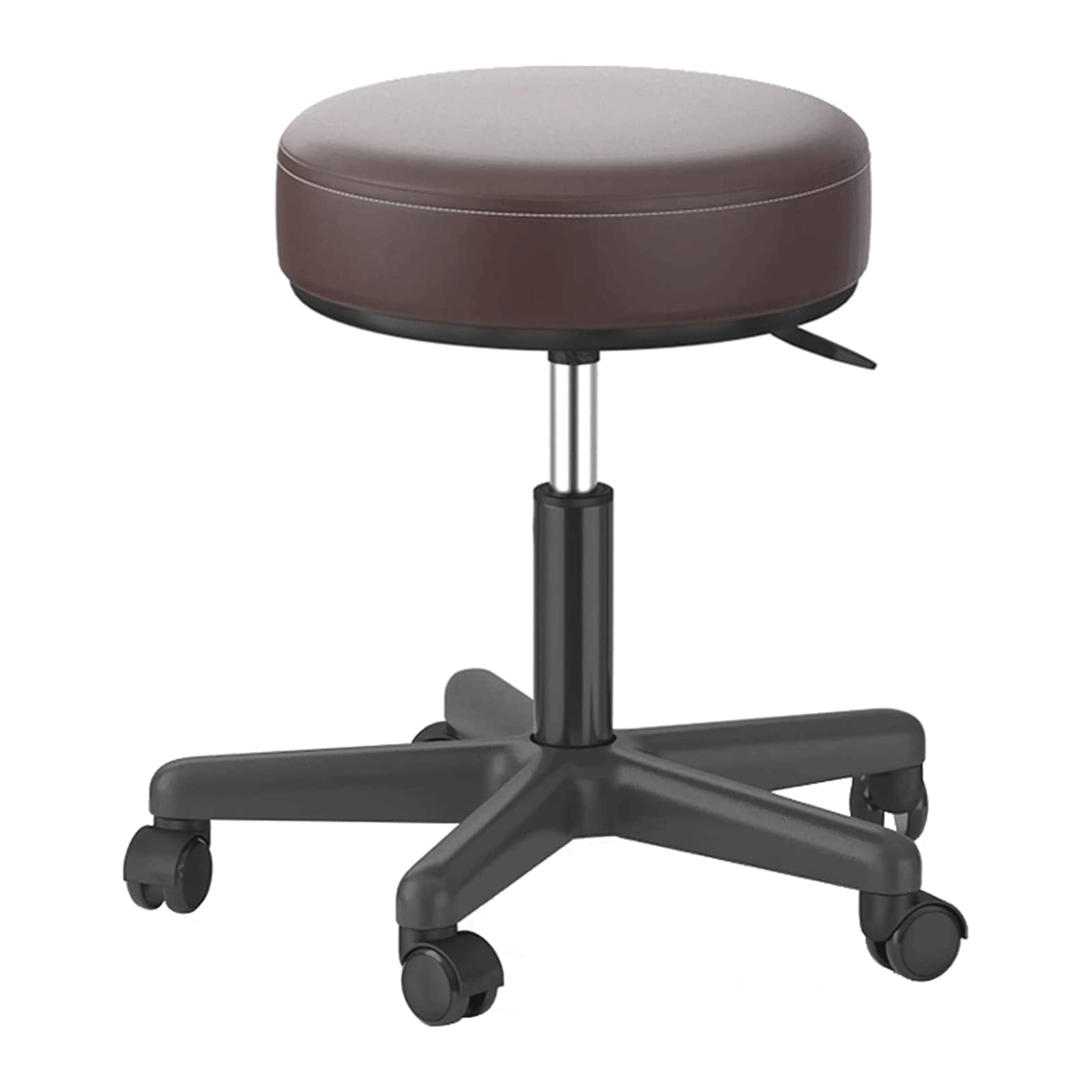 Tabouret de bar roulant réglable hydrauliquement avec siège en PU
