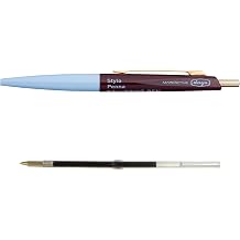 MARKSTYLE days Mini 0.5mm Black Gel Ink Retractable Ballpoint Pen Quick-Drying, Stylish Retro Design, Compact 3.9" Portable Size for Planners & Notebooks Blue x Brown