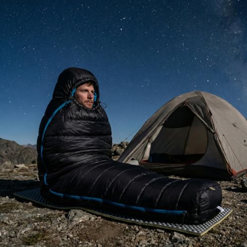 Bolsa de dormir Naturehike ultraligera de plumón, tamaño grande, para adultos, para clima frío hasta -2°F, color negro miniatura 3