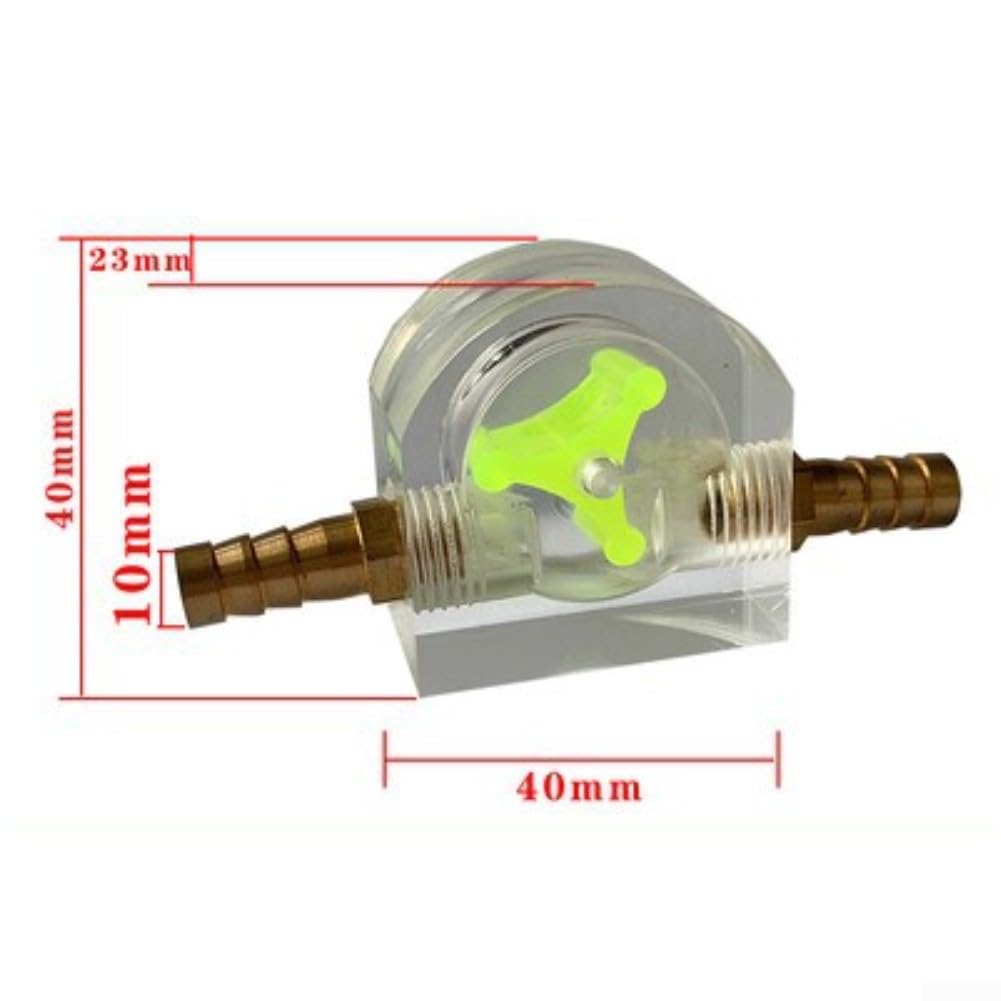 Indicatore di flusso di raffreddamento ad acqua per PC 10 mm acrilico