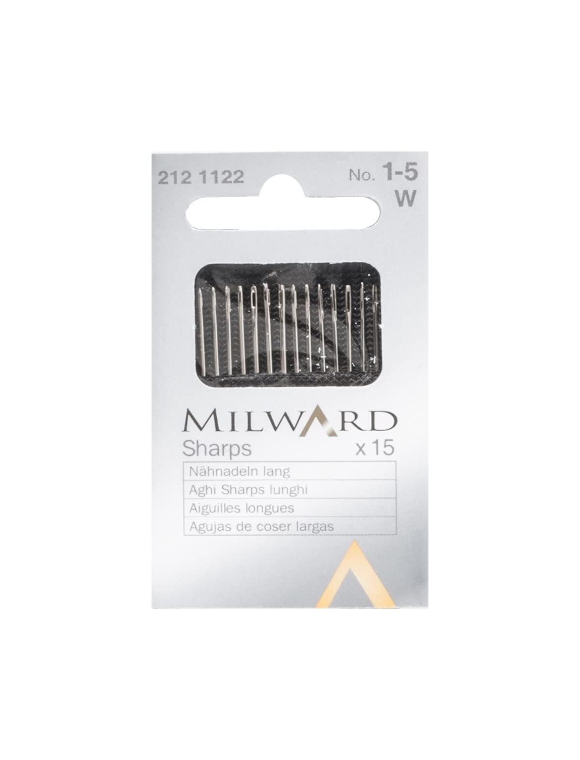 Hand Sewing Needles: Sharps: Nos.1-5: 15 Pieces