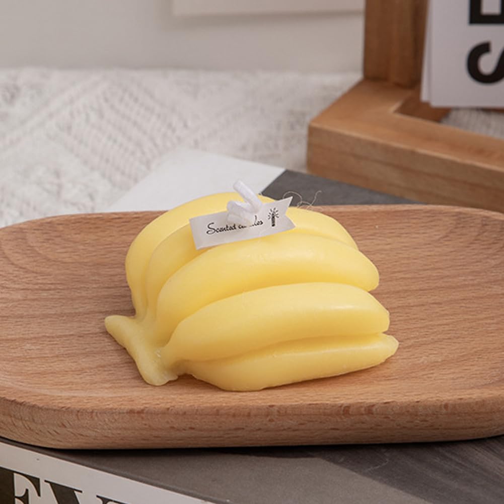 Świeca zapachowa w kształcie banana, dekoracyjna świeca owocowa z wosku sojowego na stół, świece do aromaterapii do łagodzenia stresu, medytacji, jogi, relaksu