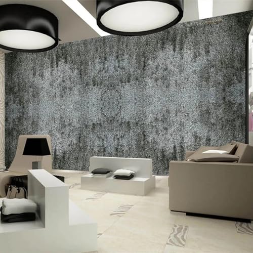 Papier peint salon autocollant gris effet ciment pour chambre moderne - 4