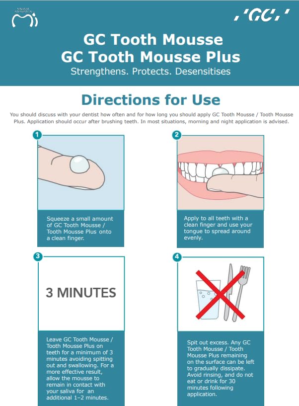 Image of GC Tooth Mousse, Topical Creme with Bio-Available Calcium and Phosphate, Mint Flavor