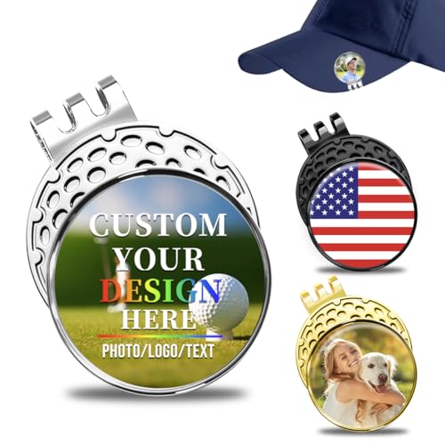Lsayzz Personalized Golf Ball Marker with Magnetic Hat Clip &ndash; Custom Golf Marker, Golf Accessories...