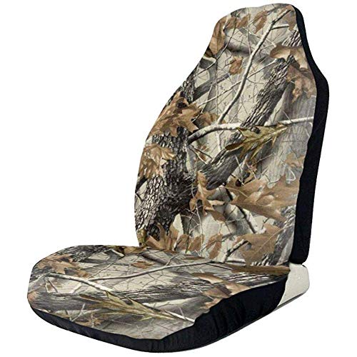 Alice Eva 2pcs Sitzbezüge Nette Realtree-Camo-Vinyl-Wrap-Real-Tree-Leaf-Camouflage Universal Fit Full Set Vordersitzbezüge, Autositzschoner
