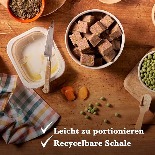 Forthglade Nassfutter für Hunde (Mixpaket, 6 x 395g Schalen) – getreidefreies Futter mit Rind, Pute oder Huhn & Gemüse für ausgewachsene Hunde ab 1 Jahr, hypoallergenes Hundefutter