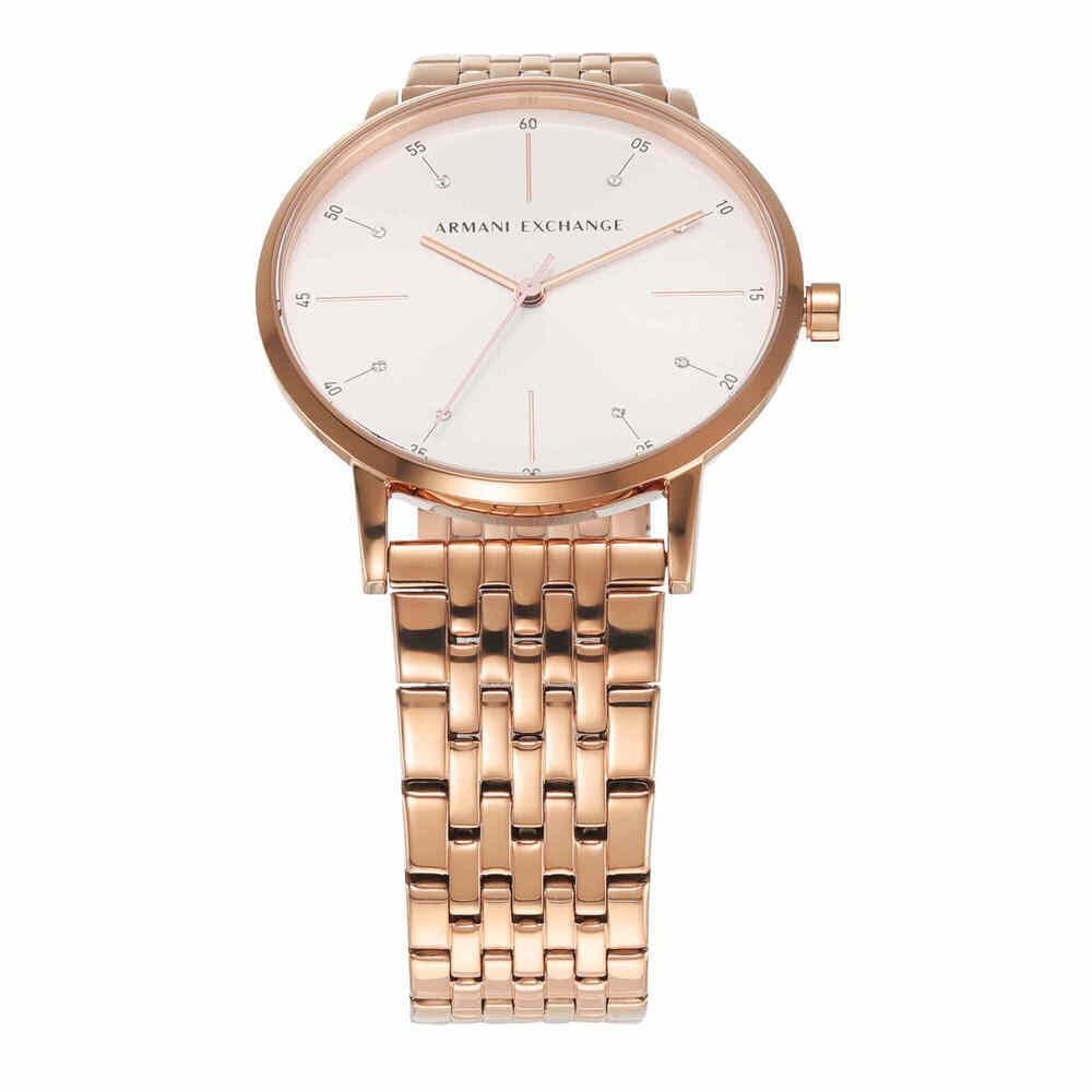 Armani Exchange Orologio da donna, Movimento al quarzo a tre lancette e cassa da 36 mm con cinturino in acciaio inossidabile