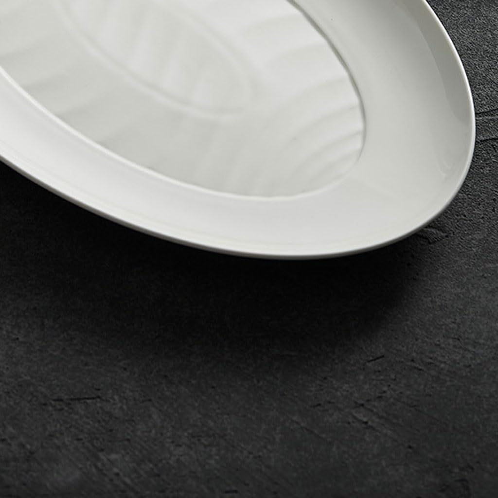 Piatti Da Dessert Piatto da portata in ceramica con stile a tema semplice lungo principale di riso pasta for la casa Stoviglie Per La Cena