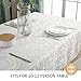 ColorBird Scroll Damask Jacquard Tablecloth Polyester Fabric Water Resistant Spillproof Table Cover for Kitchen Dinning Wedding Banquet Party Tabletop Use (Rectangle/Oblong, 60 x 120 Inch, Beige)