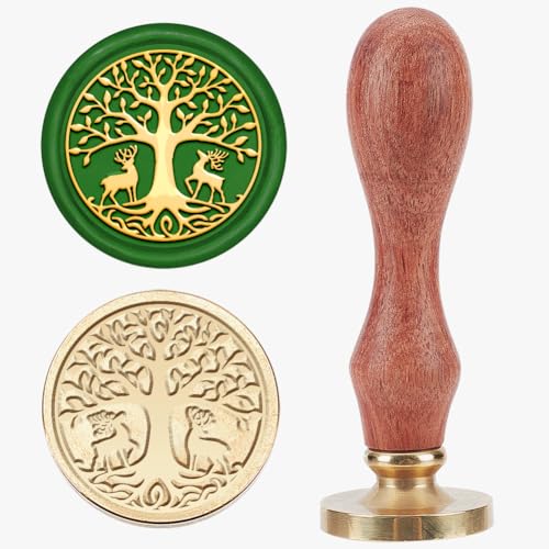 MAYJOYDIY Tree of Life Deer Wax Seal Stamp