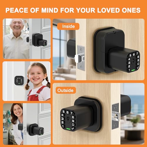 Serrure de porte double face Richelock IU52 à clavier étanche avec codes programmables