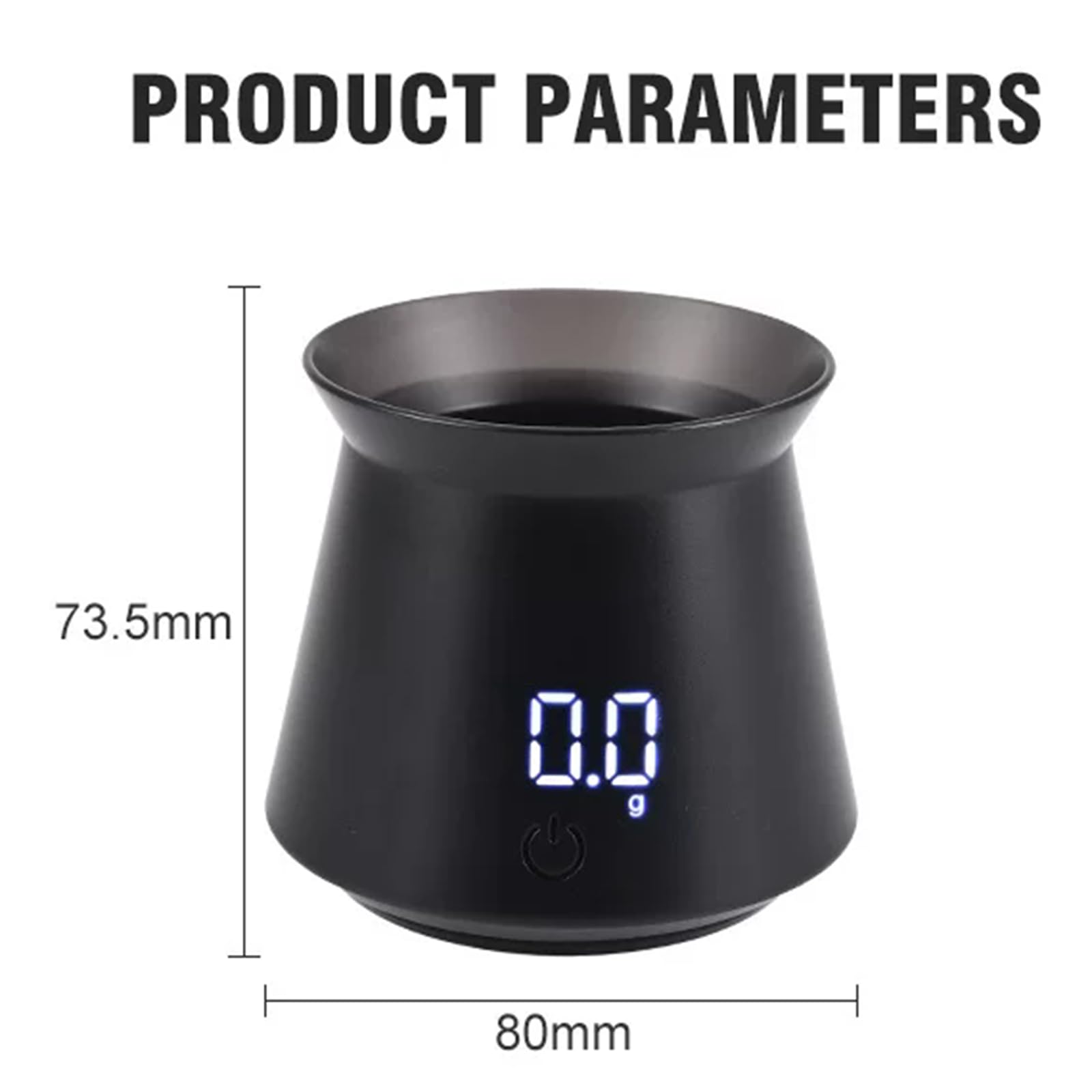 Doseur À Café avec Balance Intégrée, Pesée Expresso De Précision (0,1 G), Affichage Numérique LED, Rechargeable, Capacité Jusquà 500 G, pour Le Dosage du Café Et La Méthode Douce