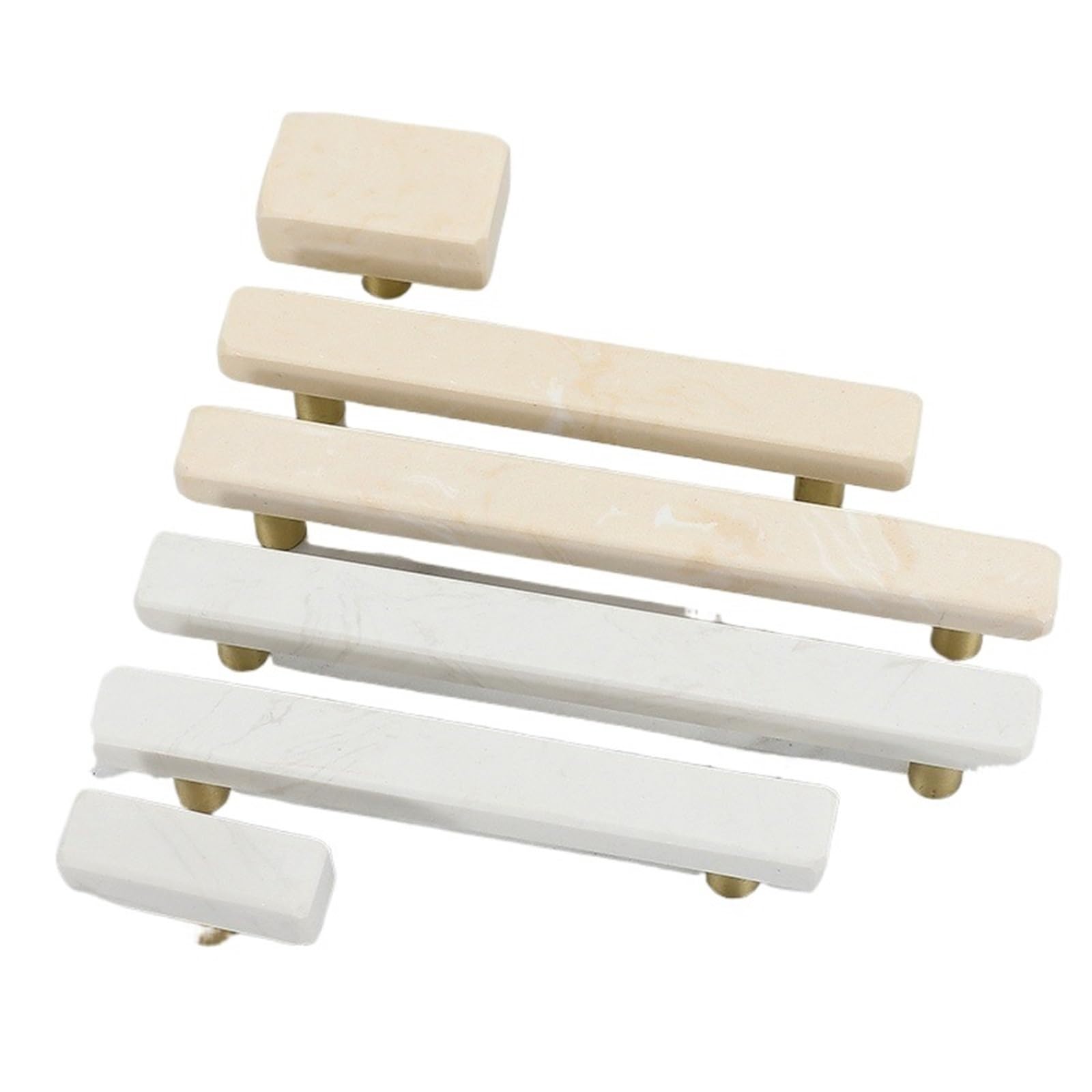 Kdhcvkz Black 1Pcs Marble Door Handles And Knobs For Furniture Zinc Alloy Cabinet Kitchen Cupboard Dresser Handles Drawer Pulls Stone Rock Beige(Black)